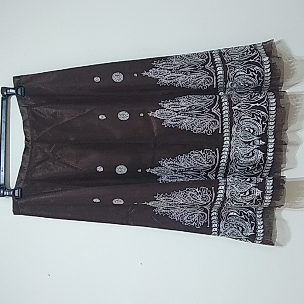 Nygard Collection Brown Petite Wome's Skirt